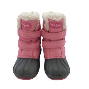 Cat & Jack Pink and Gray Snow Boots